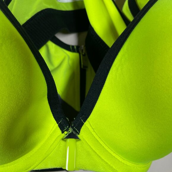 Victoria’s Secret VSX Sports Bra 34C Yellow Black High Impact Padded Racerback! - Picture 6 of 6